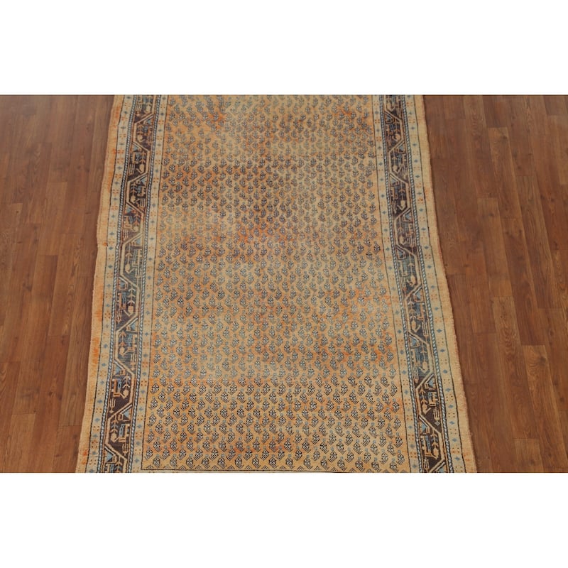 Boteh Botemir Persian Vintage Area Rug Hand-Knotted Wool Carpet - 4'5" x 7'3"