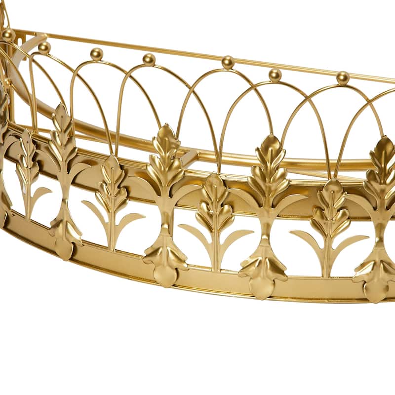 Decorative Metal Curtain or Canopy Crown - 29.0"L x 13.8"W x 7.9"H