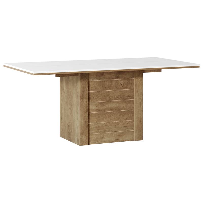 55" Rectangular Dining Table for 4 to 6 People, Kitchen Table for Dining Room & Living Room