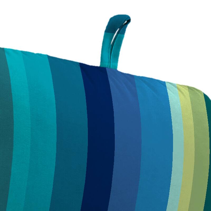 74" x 22" Outdoor Chaise Lounge Cushion with Ties and Loop - 74'' L x 22'' W x 5'' H