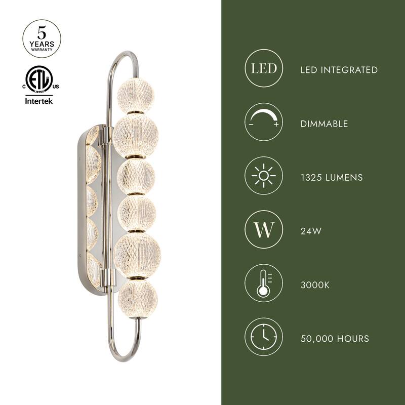 Alora Lighting WV321628 Marni 30" Tall LED Wall Sconce