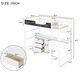 preview thumbnail 3 of 15, Twin Size Loft Bed with Desk, Blackboard, Shelf and 3 Drawers, White