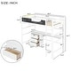 preview thumbnail 4 of 15, Wood Twin Size Loft Bed with Desk, Blackboard, Storage Box, Shelf and 3 Drawers