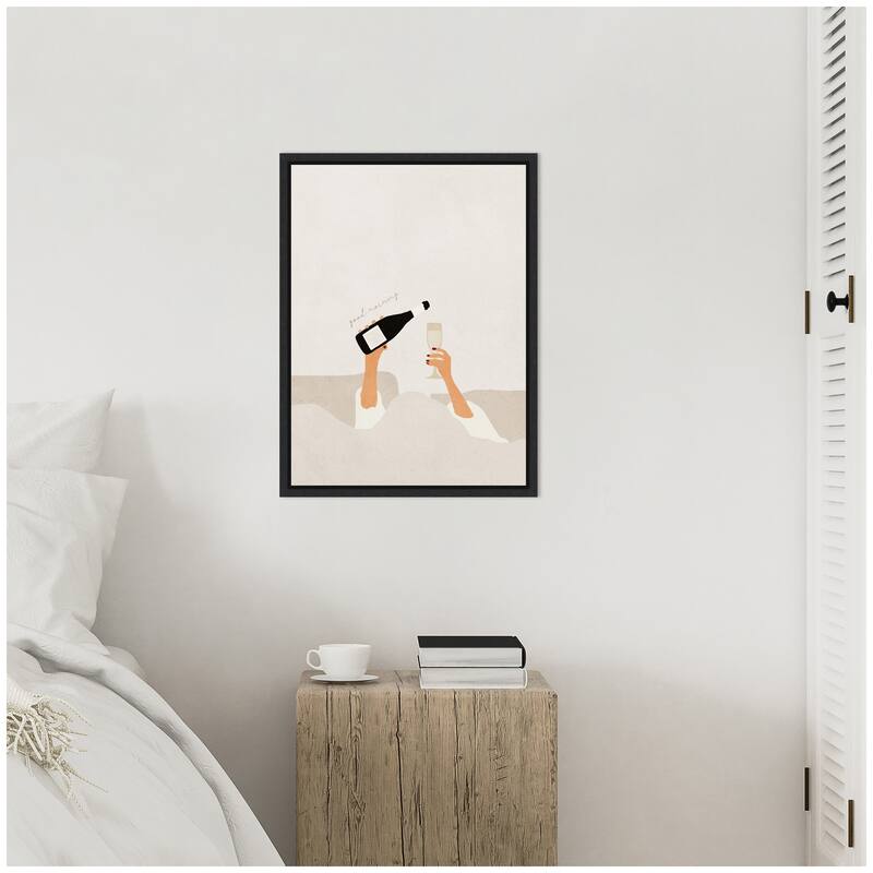 Kate and Laurel Sylvie Good Morning Art Print Framed Canvas by July Art Prints