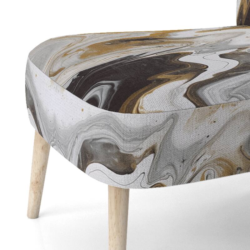 Designart "Segment Layers of Marbled Rock" Upholstered Fractals Accent Chair and Arm Chair