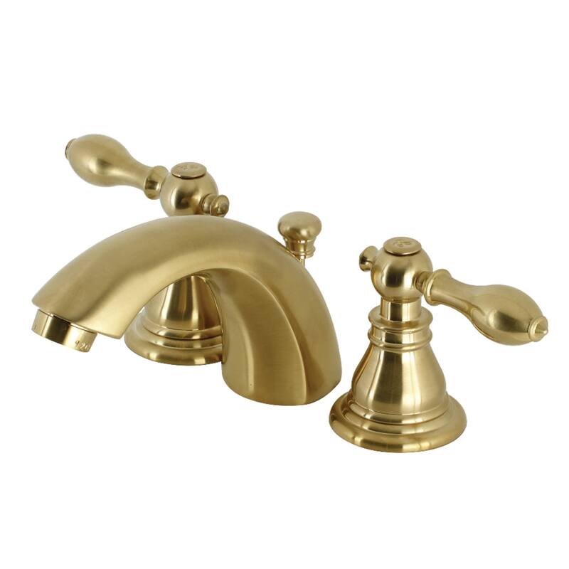 Kingston Brass American Classic 1.2 GPM Widespread Bathroom Faucet - Brushed Brass - Brushed Brass