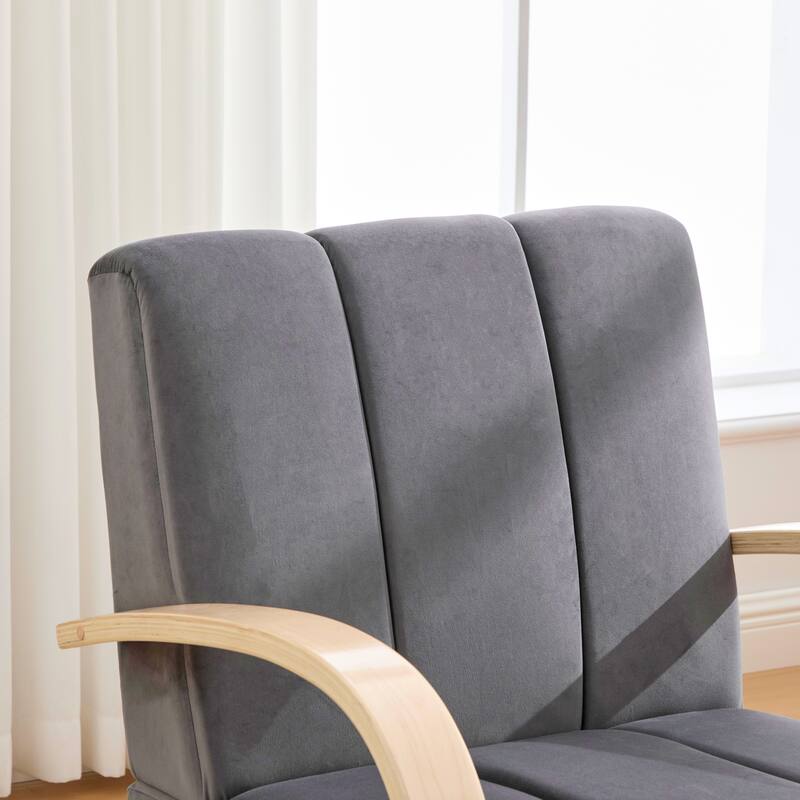 30.7"W 360° Swivel Accent Chair,Modern Upholstered Arm Chair with Metal Base