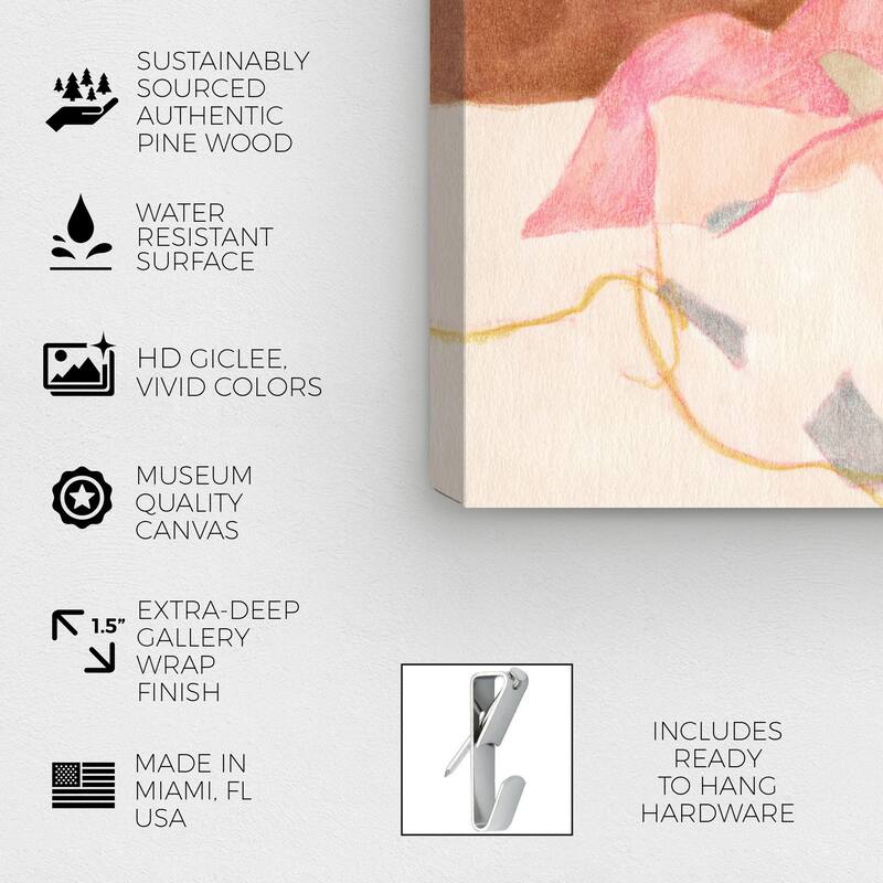 Wynwood Studio Canvas Abstract Grand Pink Canyon Pink and Modern & Contemporary Wall Art Canvas Print