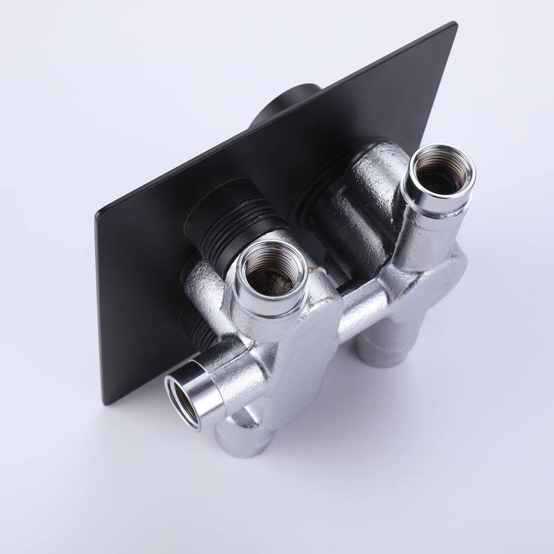 Thermostatic Shower System With Rough-in Valve Bathroom Shower Faucet With Hand Shower And Body Jet Rain 10 Inch Shower Head Set