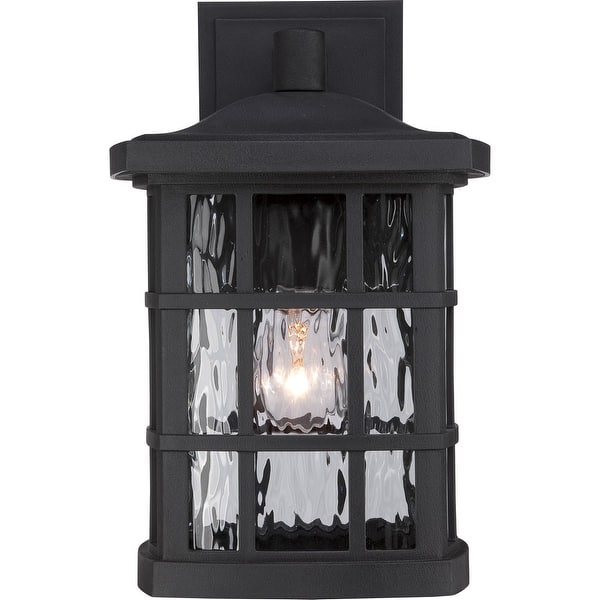 slide 1 of 1, Quoizel Stonington 8" Outdoor Wall Lantern in Mystic Black