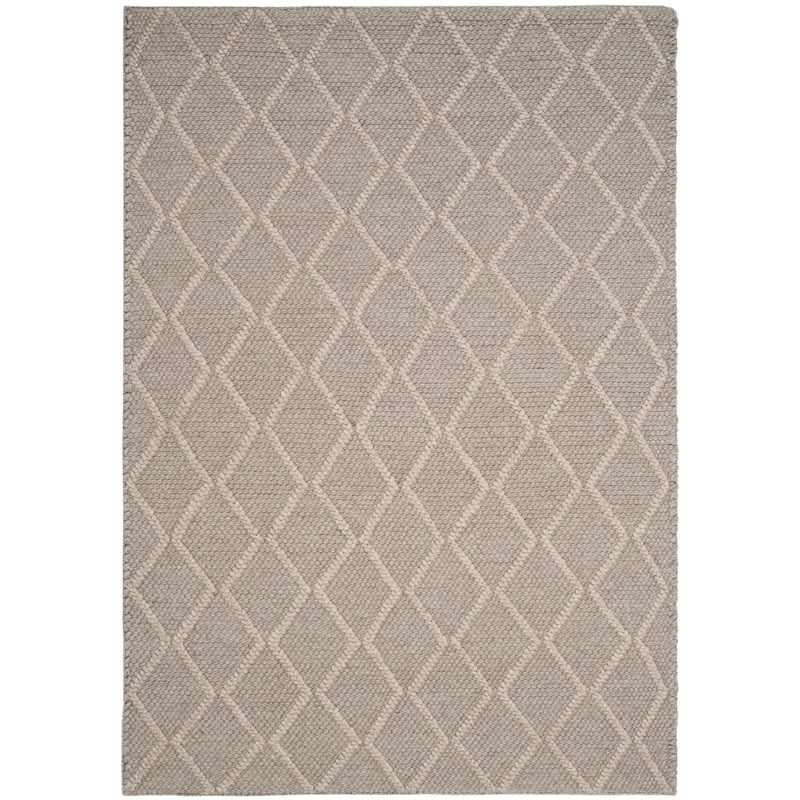 SAFAVIEH Handmade Natura Metje Wool/ Viscose Trellis Rug - 4' x 6' - Grey