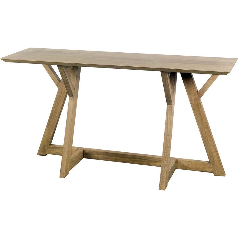 Jennings Light Brown Solid Wood Console Table - 54"W x 16"D x 30"H