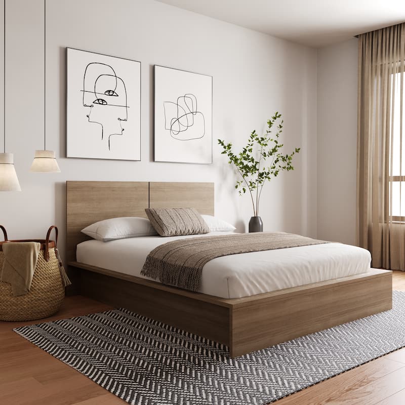 James Platform Bed with Headboard