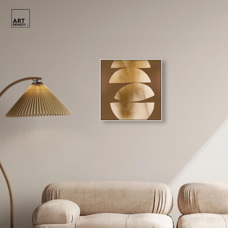 Golden Crescents II Canvas by Art Remedy