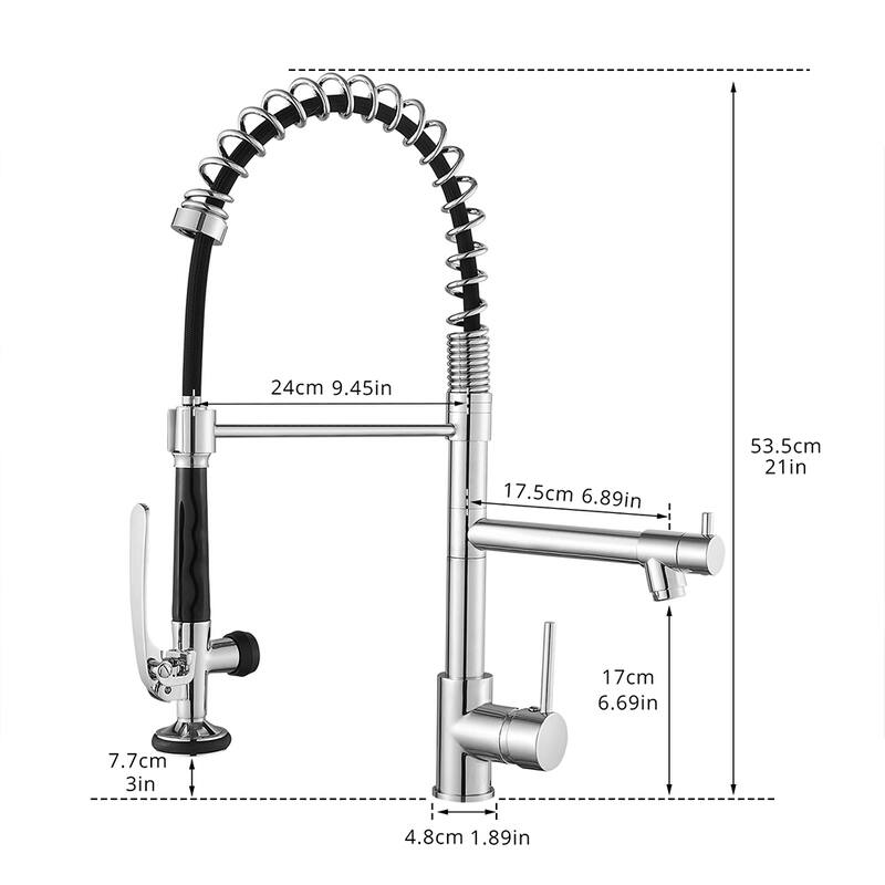 Pull Down Single Handle Kitchen Sink Faucet