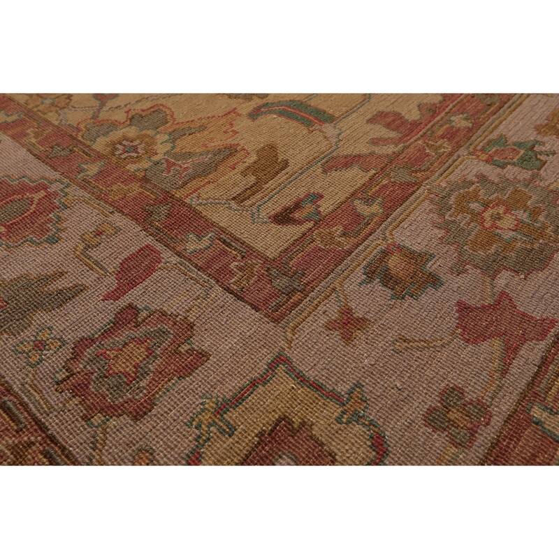 Hand Knotted Tan,Gray Soumak Wool Traditional Oriental Area Rug (6x9) - 6' x 8' 9''