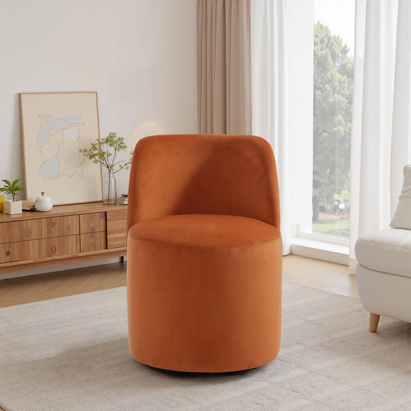 Modern Linen Upholstery Dining Chair Barrel Chair