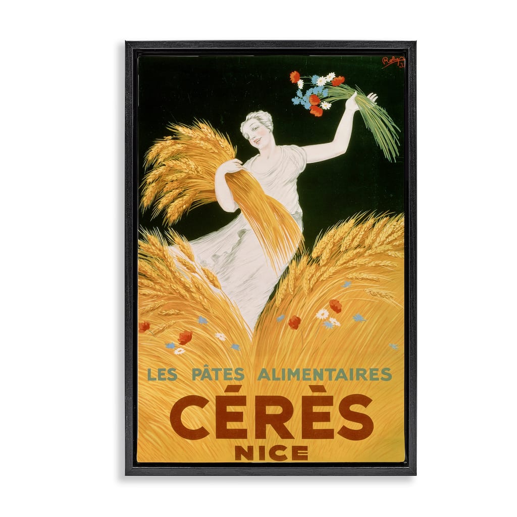 Stupell Antique Ceres Goddess Framed Floater Canvas Wall Art Design By Marcus Jules