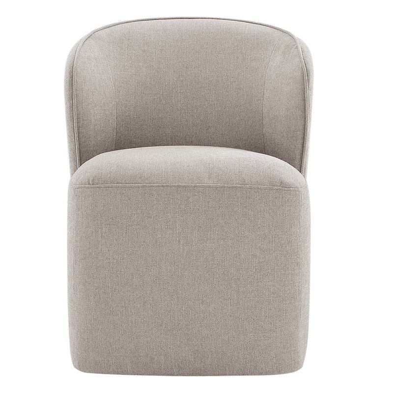 Kyle Morden Fabric Dining Room Chair with Casters Wrap-round Back