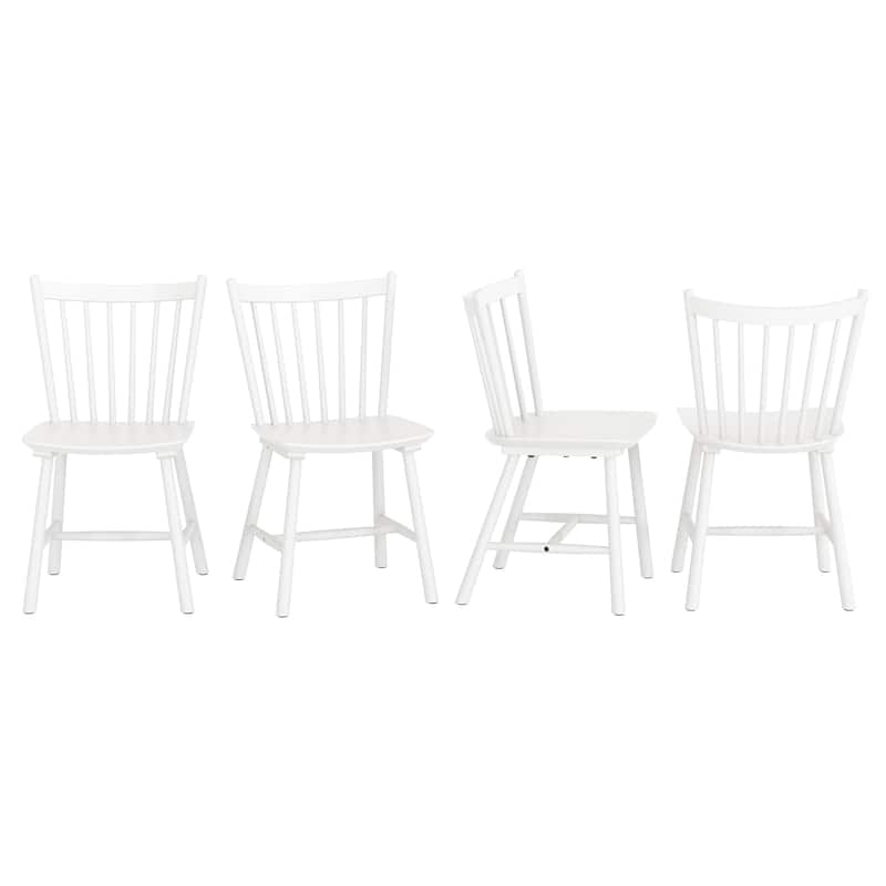 Solid Wood Spindle Dining Chairs Set of 4 - 18" H