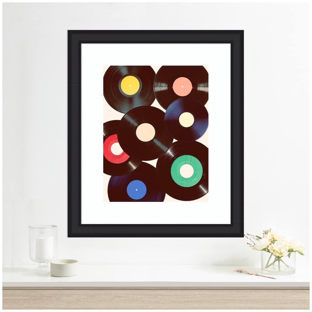 Kate and Laurel Framed Art Retro Vinyl by Honey Island Studio