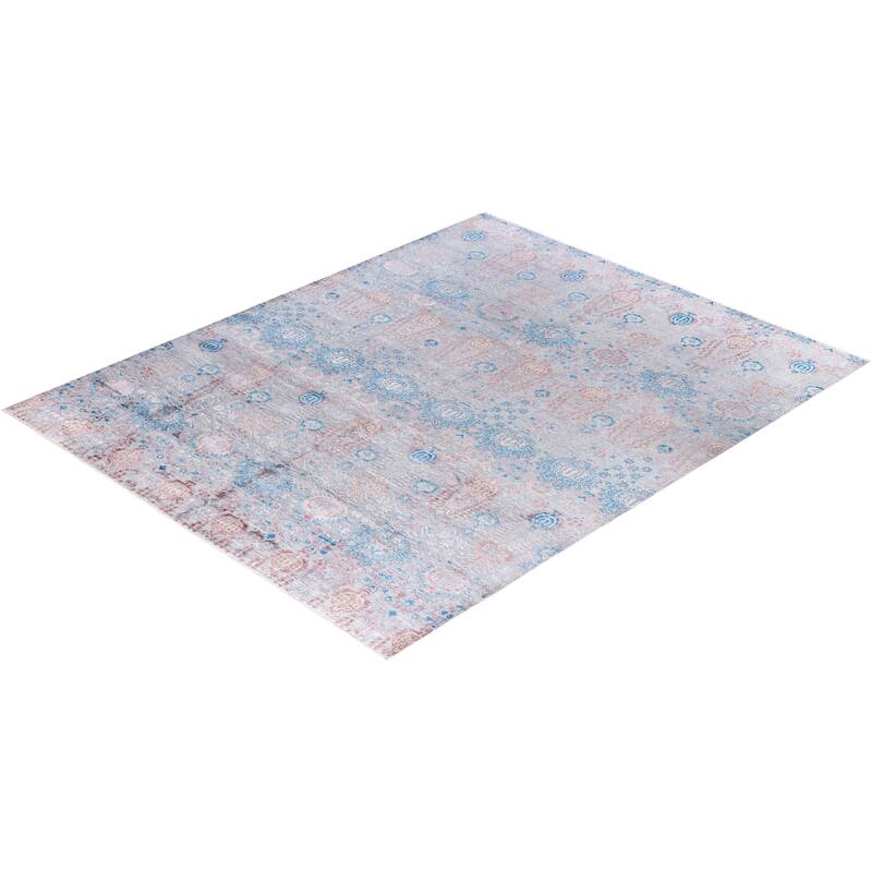 Ikat One-of-a-Kind Hand-Knotted Area Rug, Gray - 8' 2" x 10' 0"