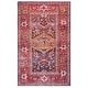preview thumbnail 1 of 5, SAFAVIEH Tucson Machine Washable Slip Resistant Henja Traditional Rug 3' x 5' - Navy/Rust - Rectangle