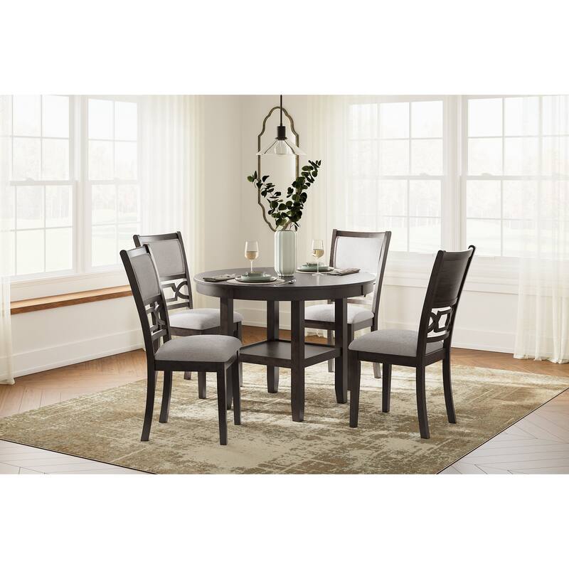 Signature Design by Ashley Langwest Dining Table and 4 Chairs (Set of 5) - Brown