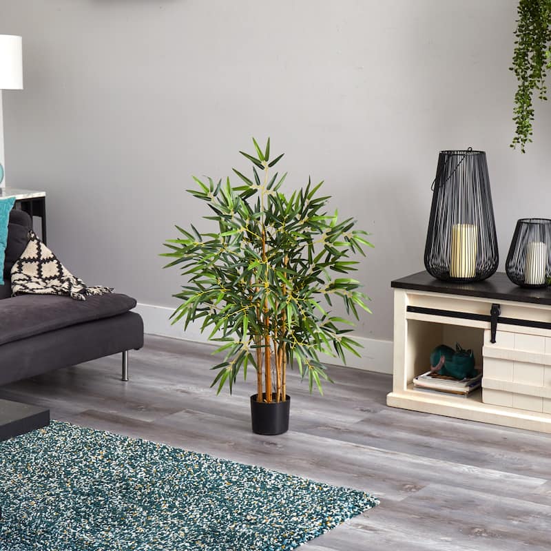 Nearly Natural 3-foot Bambusa Bamboo Silk Tree - Green