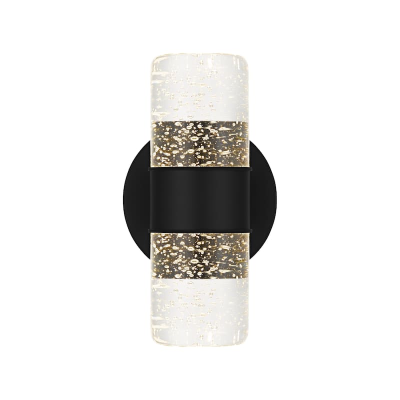 Kaia Integrated LED Matte Black Outdoor Wall Lantern