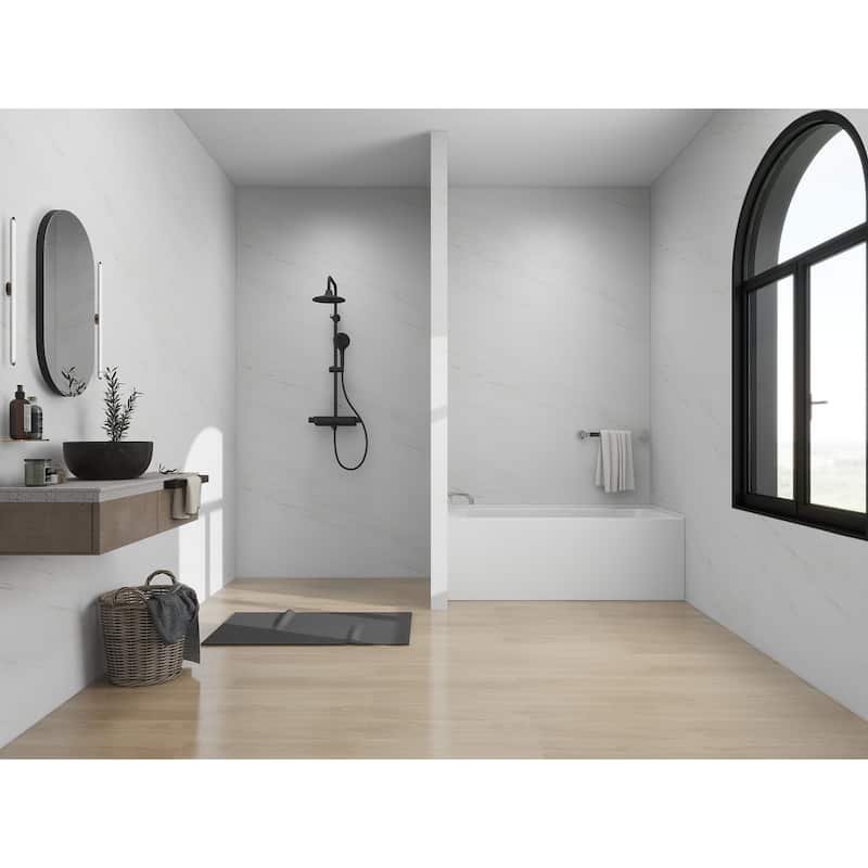 Vanity Art Alcove Soaking Acrylic Bathtub
