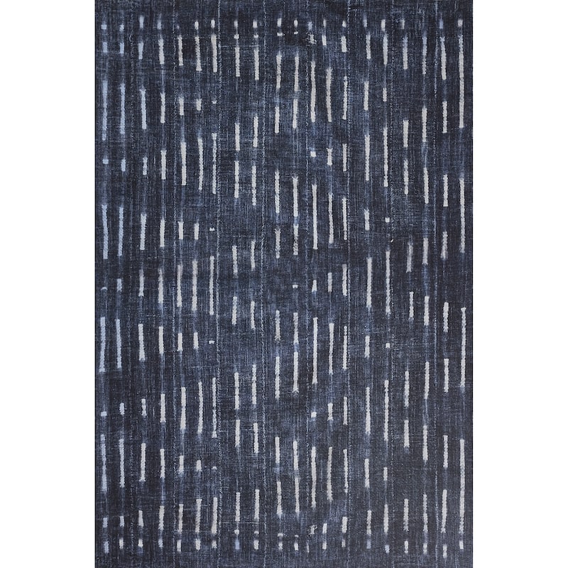 Novogratz by Momeni Bolt Zig Hand Tufted Wool Contemporary Area Rug - 9' X 12' - Denim - Rectangle