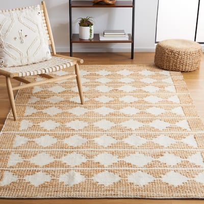 SAFAVIEH Handmade Natural Fiber Tuulikki Jute & Wool Rug