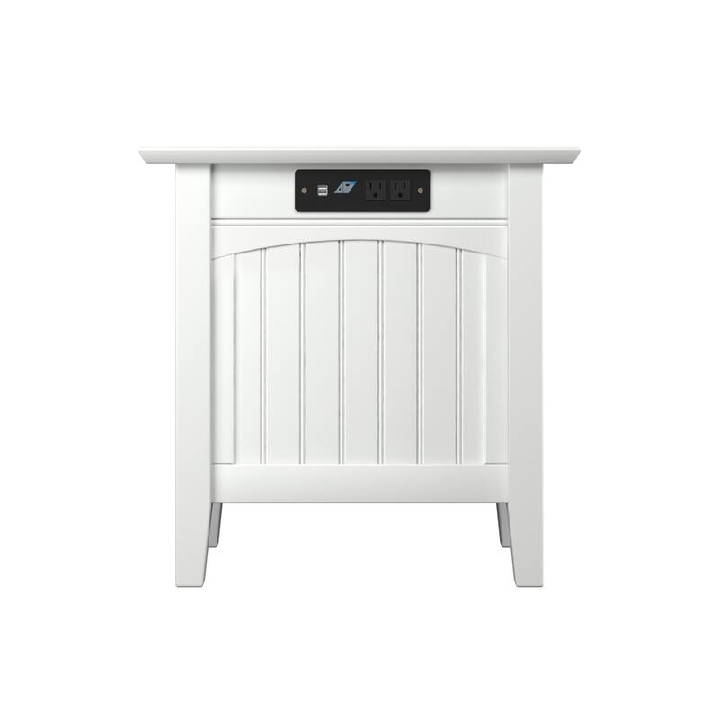 AFI Nantucket Chair Side Table with Built-in Charger