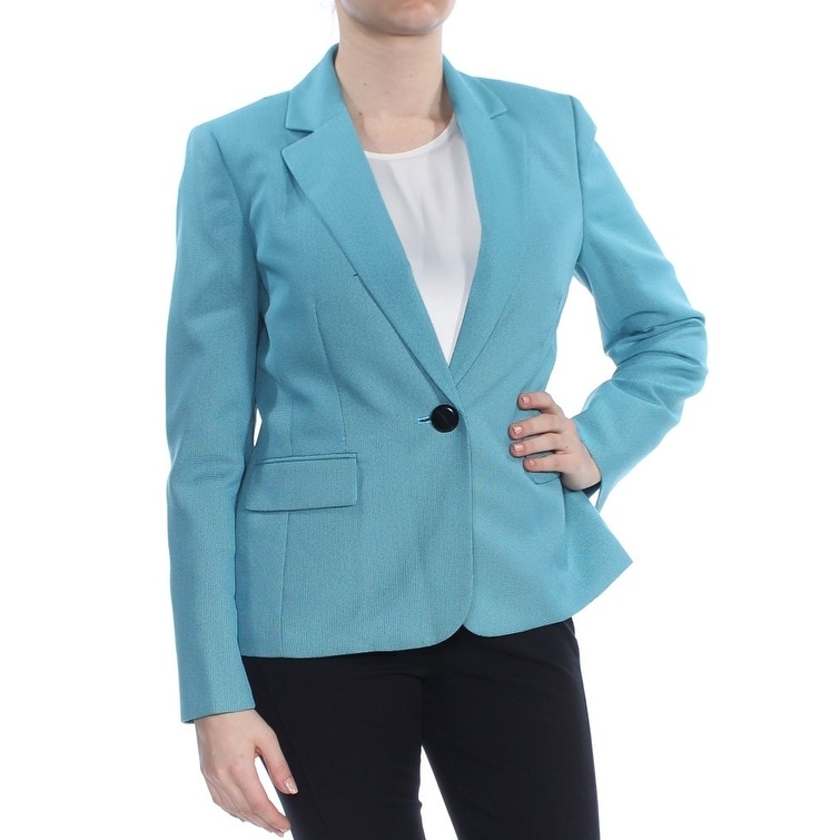 turquoise blazer outfit