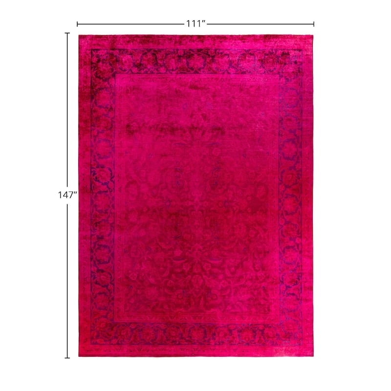 Contemporary Overdyed Wool Hand Knotted Area Rug - 9' 3" x 12' 3"