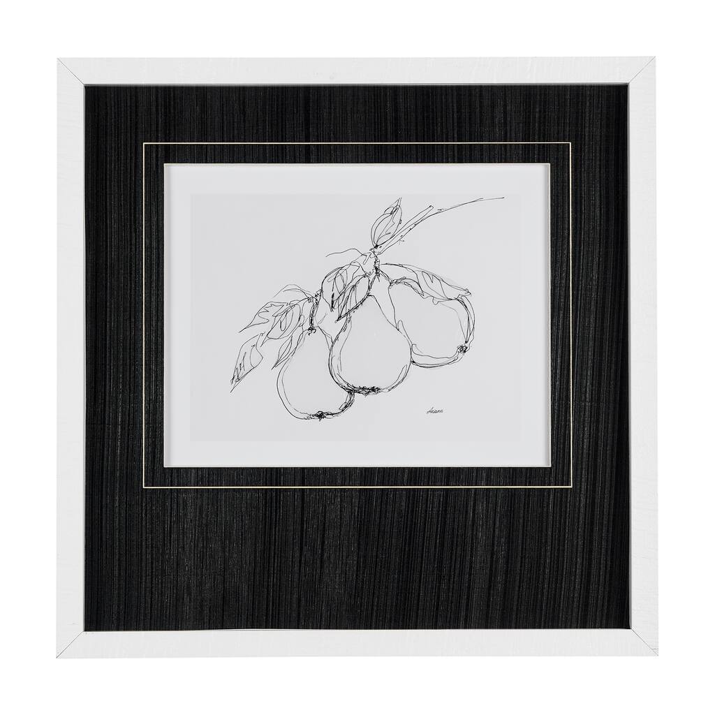 Fruit Sketch Pear Framed Art Print