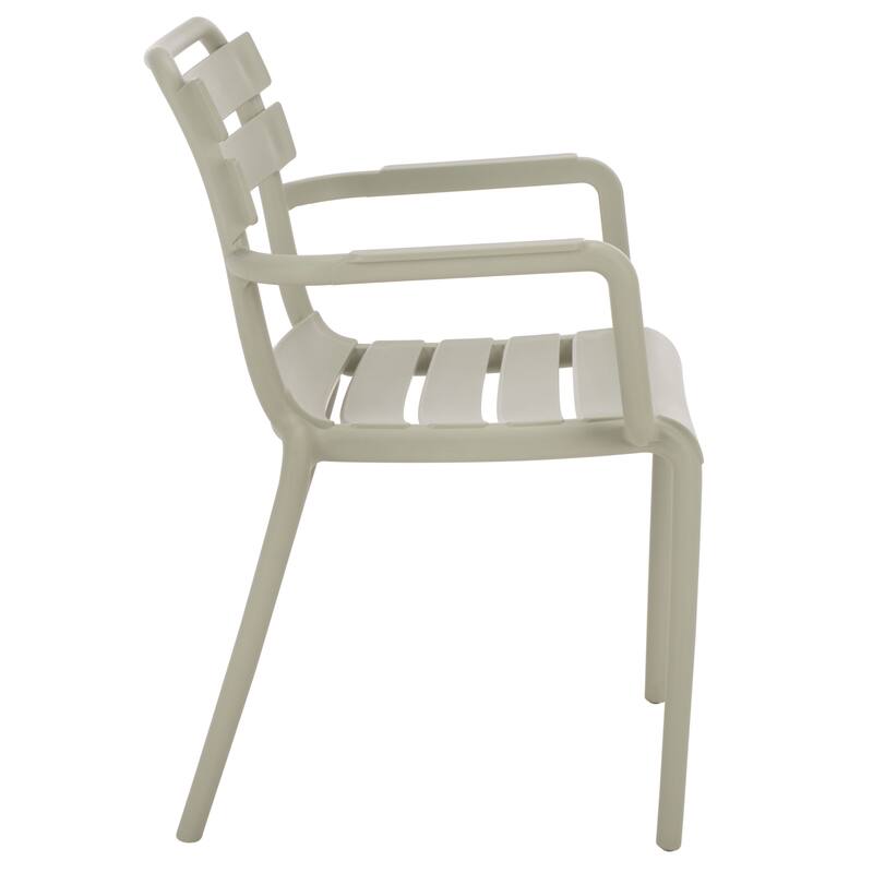 SAFAVIEH Outdoor Living Sarah Stacking Dining Armchair (Set of 2) - 21"W x 23"D x 32"H