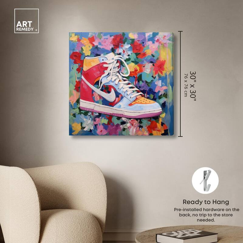 Whimsical Sneaker Canvas by Art Remedy, Gallery Wrapped