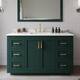Option Green / White Quartz Top / Brushed Gold Hardware