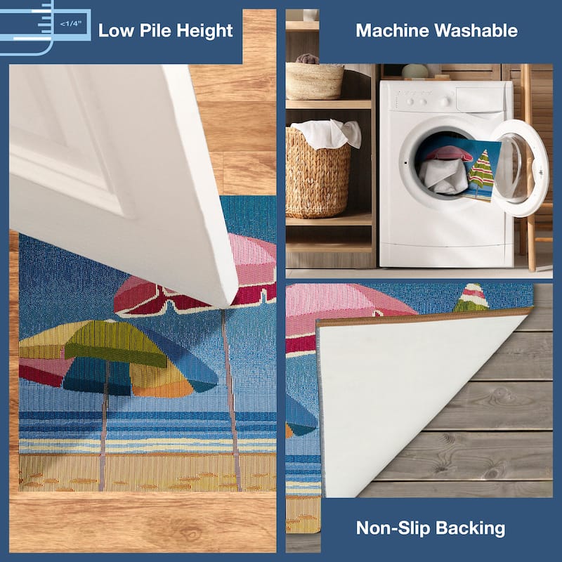 Liora Manne Esencia Beach Umbrella Indoor/Outdoor Mat
