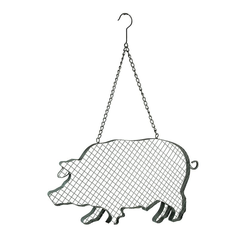 Metal And Mesh Wire Hanging Pig Farmhouse Decor