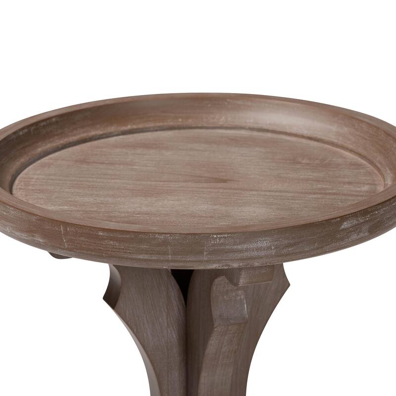Westlyn French Country Antique Brown Wood End Table