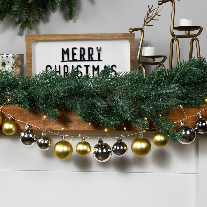 Ornament String Light Christmas Garland - Warm White - 3.75' - 50ct - Gold