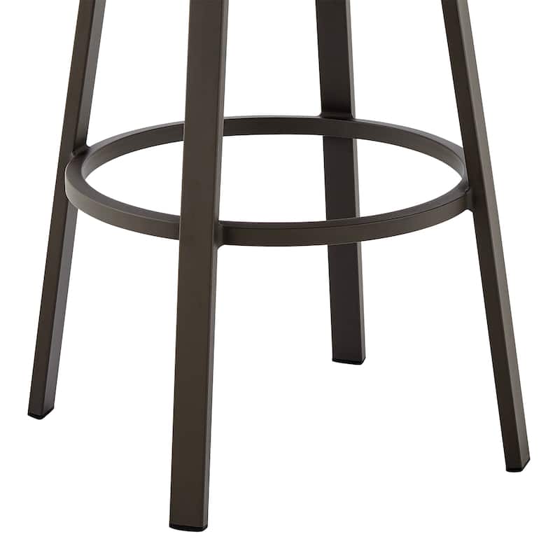 Don Black or Brown All Weather Outdoor Patio Bar Height Swivel Stool