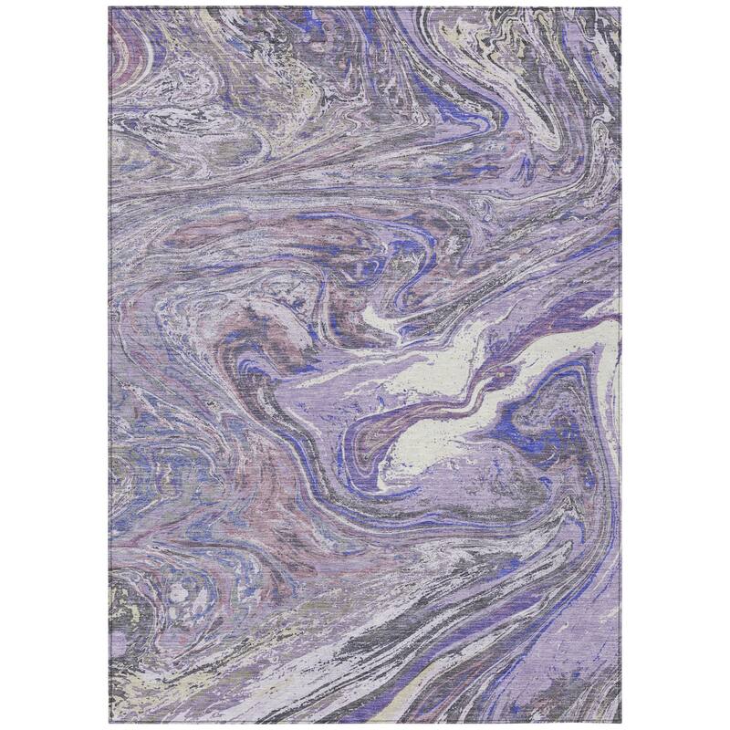 HomeRoots Abstract Transitional Rectangle Outdoor Rug