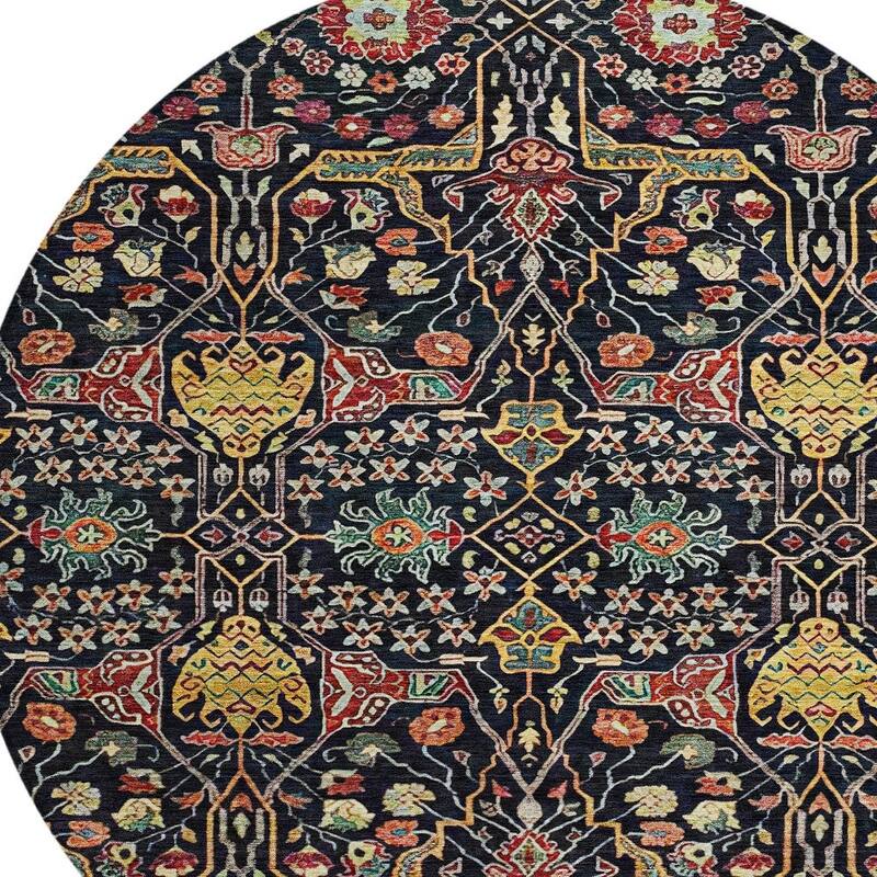 HomeRoots Floral Transitional Rectangle Outdoor Rug