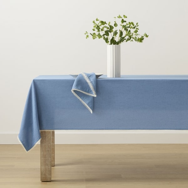 Lenox French Perle Solid Tablecloth - 60x84 - Periwinkle