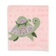 preview thumbnail 5 of 7, Lambs & Ivy Sea Dreams Cozy Pink Fleece Turtle Applique Baby Blanket