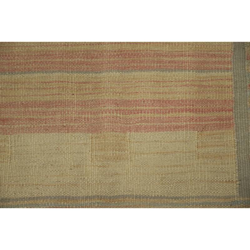 Hand Woven Oriental 100% Wool Carpet Southwestern Tribal Multi-Colored Kilim Area Rug - 4' 9'' X 3' 4''